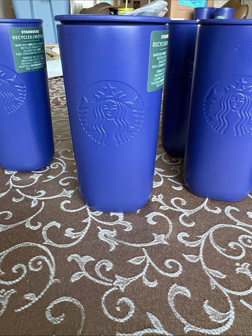 One Starbucks Matte Royal Blue Recycled Tumbler